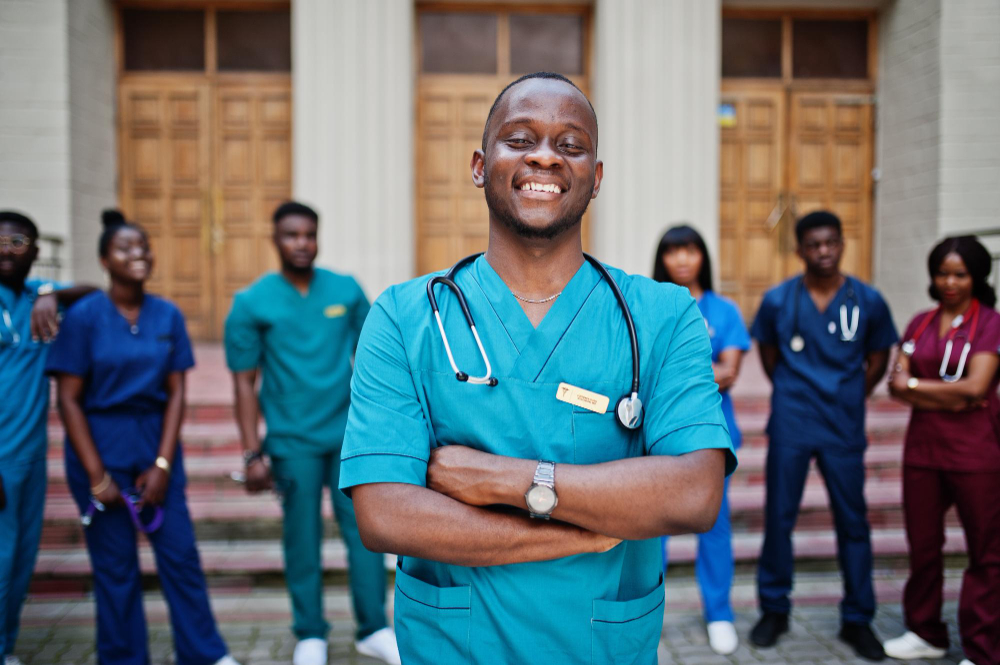 [Replace] Care team working together in a healthcare setting